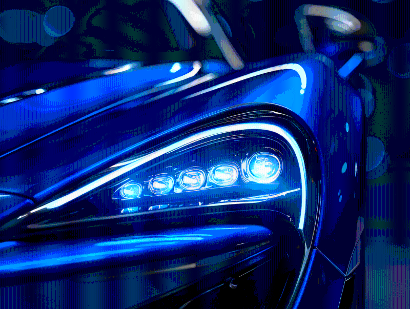 千庫網(wǎng)_藍色跑車車燈_攝影圖編號20621254